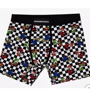 Mens MarioKart Boxer BriefsCheckered Character Print Boxers